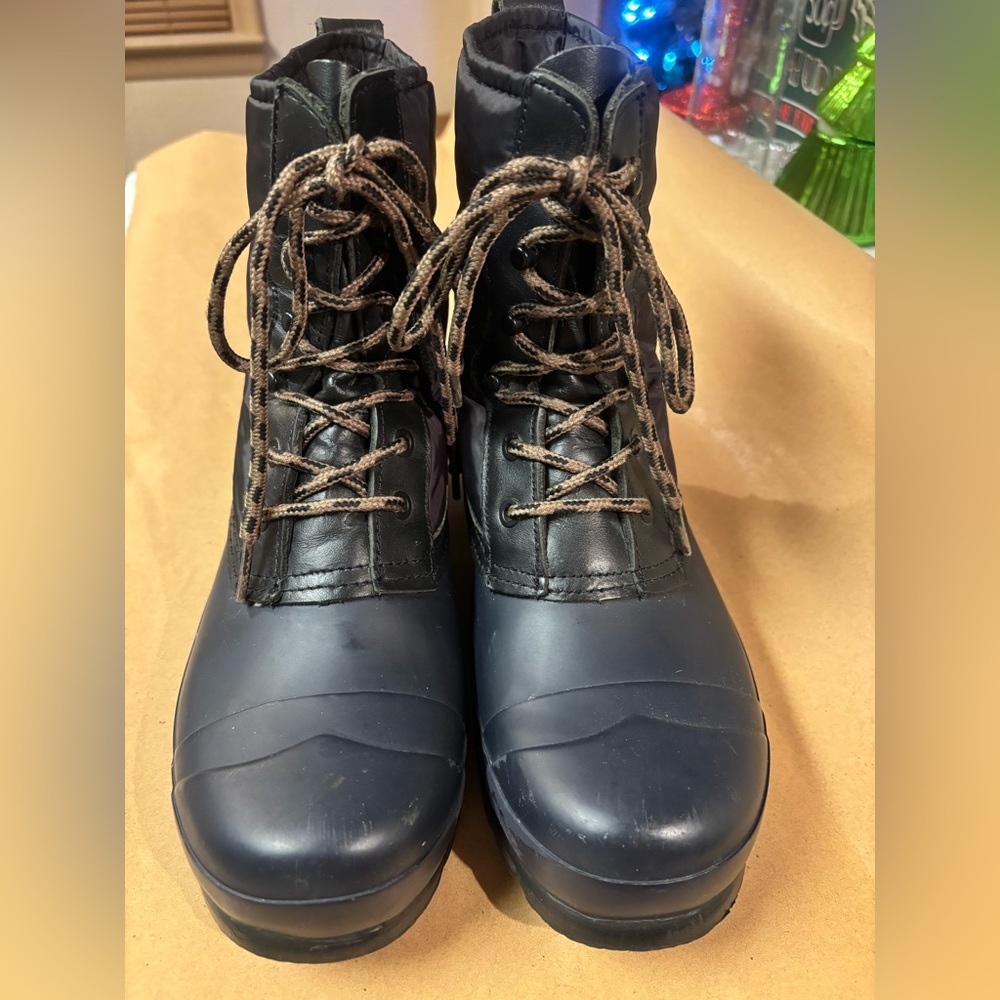 Navy blue and Black Hunter Lace-Up Hunter snow Women's Boots